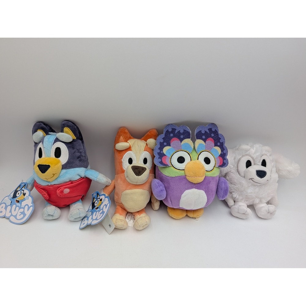 Bluey Plush Toy Lot Blue Bingo Chattermax Lila Stuffed Animal Toy